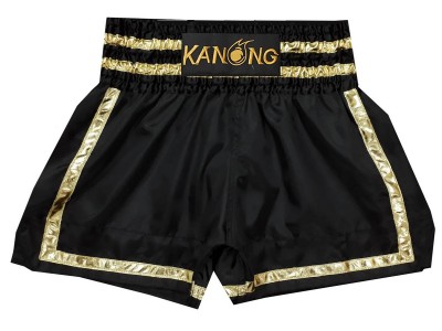 Pantaloncini Thai Boxe Kanong : KNS-140-Nero-Oro